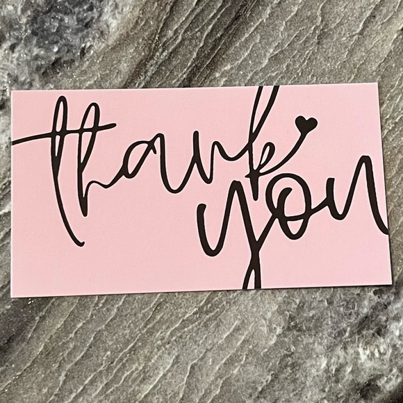Thank You Cards 25 pcs Pink - Picture 3 of 7